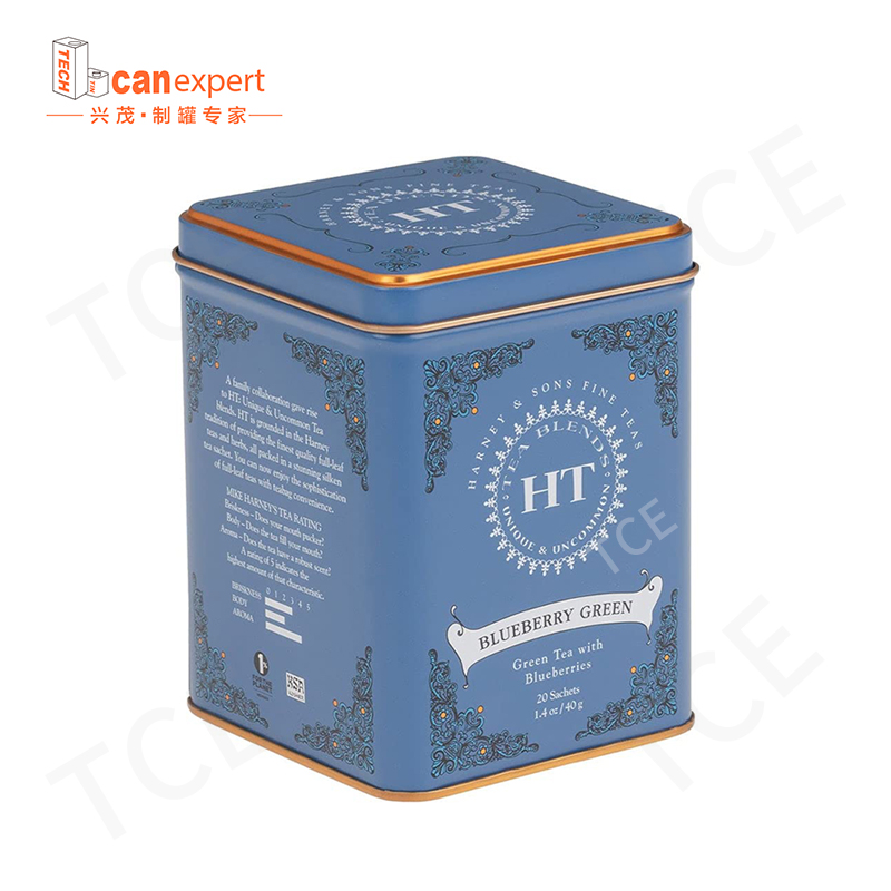 TCE- Nuovo design Design Square Tea Can Can lattina di tè in metallo di alta qualità
